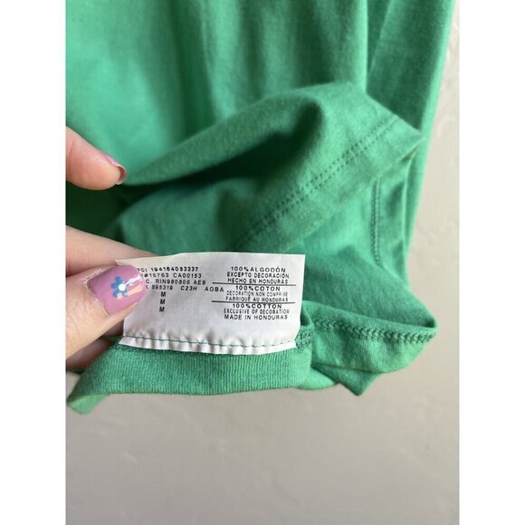 Champion Green Graphic Logo T-Shirt Crewneck Short Sleeve Medium - Picture 9 of 10